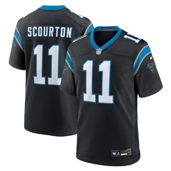 Men's Nike Nic Scourton Black Carolina Panthers Team Game Jersey