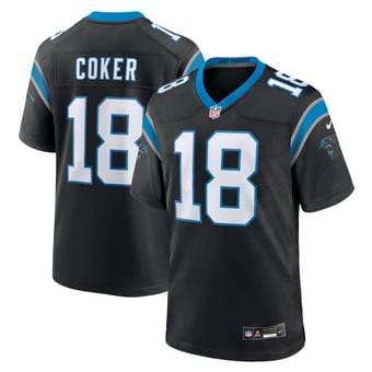 Men's Nike Jalen Coker  Black Carolina Panthers Team Game Jersey