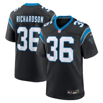 Men's Nike Demani Richardson  Black Carolina Panthers Team Game Jersey