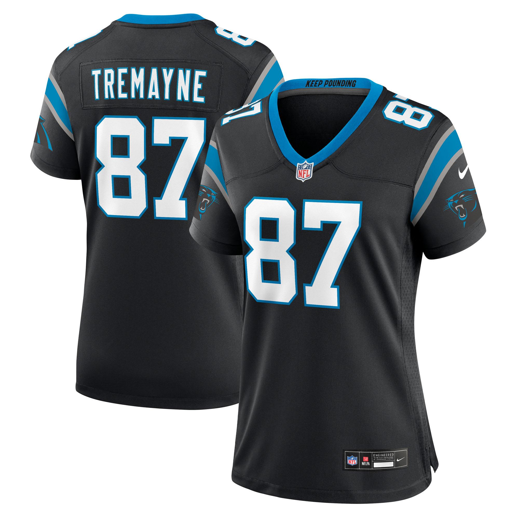 Women's Nike Brycen Tremayne Black Carolina Panthers Team Game Jersey