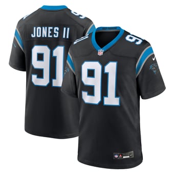 Men's Nike Patrick Jones II  Black Carolina Panthers Team Game Jersey