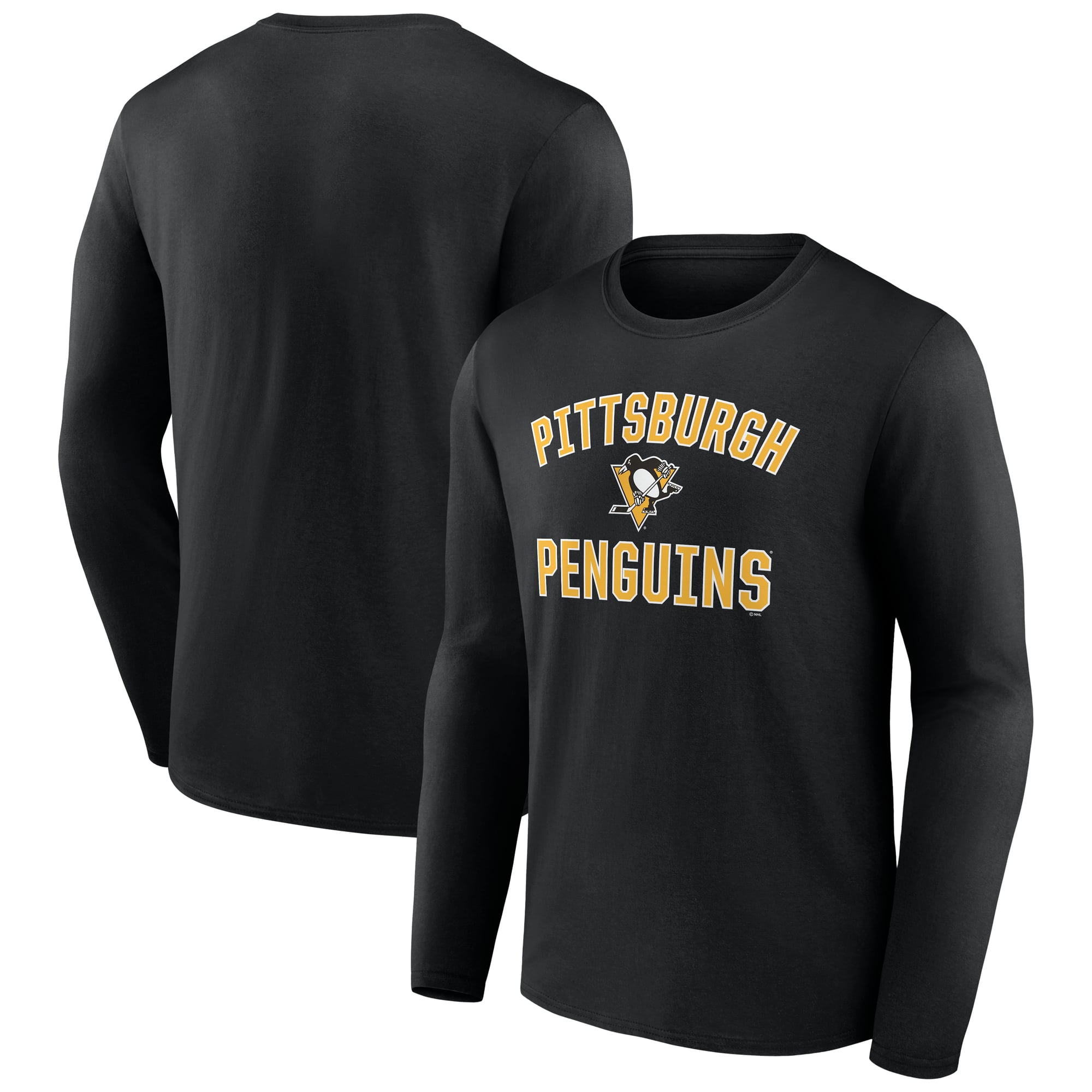 Men's Black Pittsburgh Penguins Victory Arch Long Sleeve T-Shirt