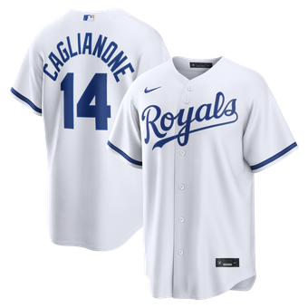 Men's Nike Jac Caglianone White Kansas City Royals Home Replica Jersey