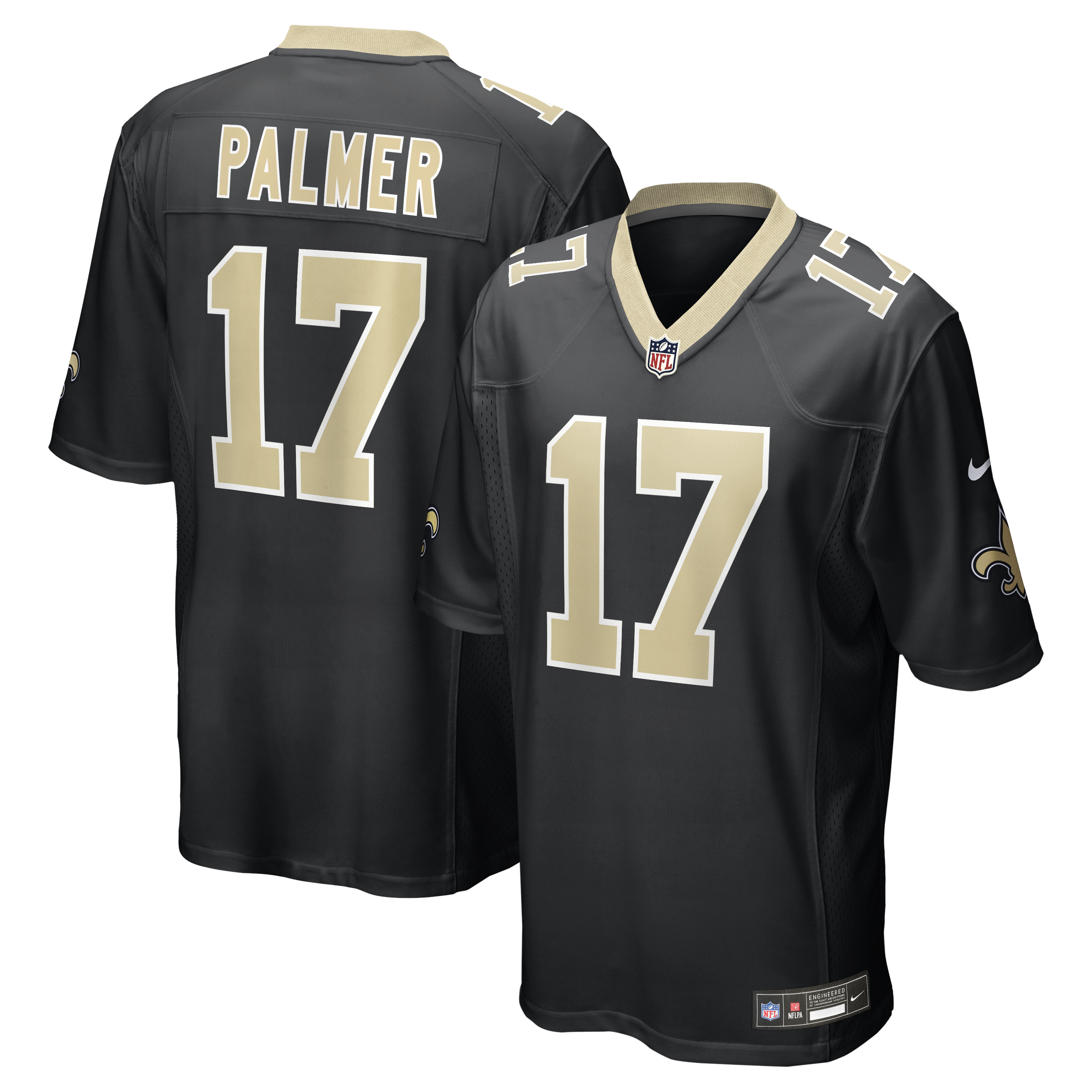 Men's Nike Trey Palmer  Black New Orleans Saints Team Game Jersey