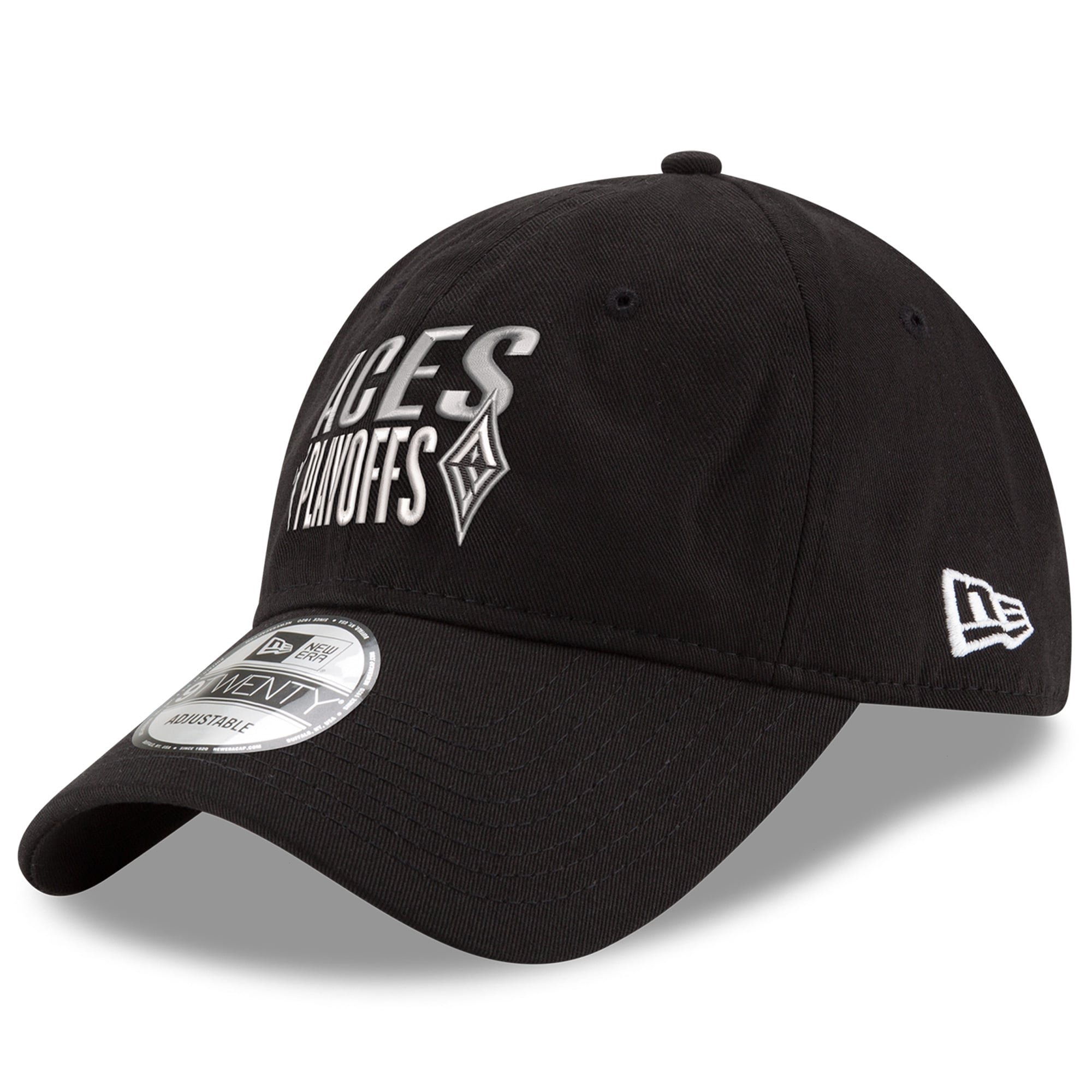 Unisex New Era Black Las Vegas Aces 2025 WNBA Playoffs 9TWENTY Adjustable Hat
