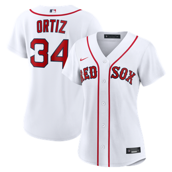 Women's Nike David Ortiz White Boston Red Sox Home Replica Player Jersey