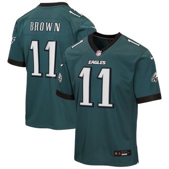 Youth Nike A.J. Brown Midnight Green Philadelphia Eagles Team Game Jersey