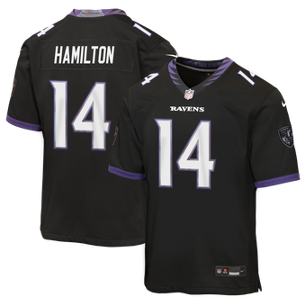 Youth Nike Kyle Hamilton Black Baltimore Ravens Alternate Game Jersey
