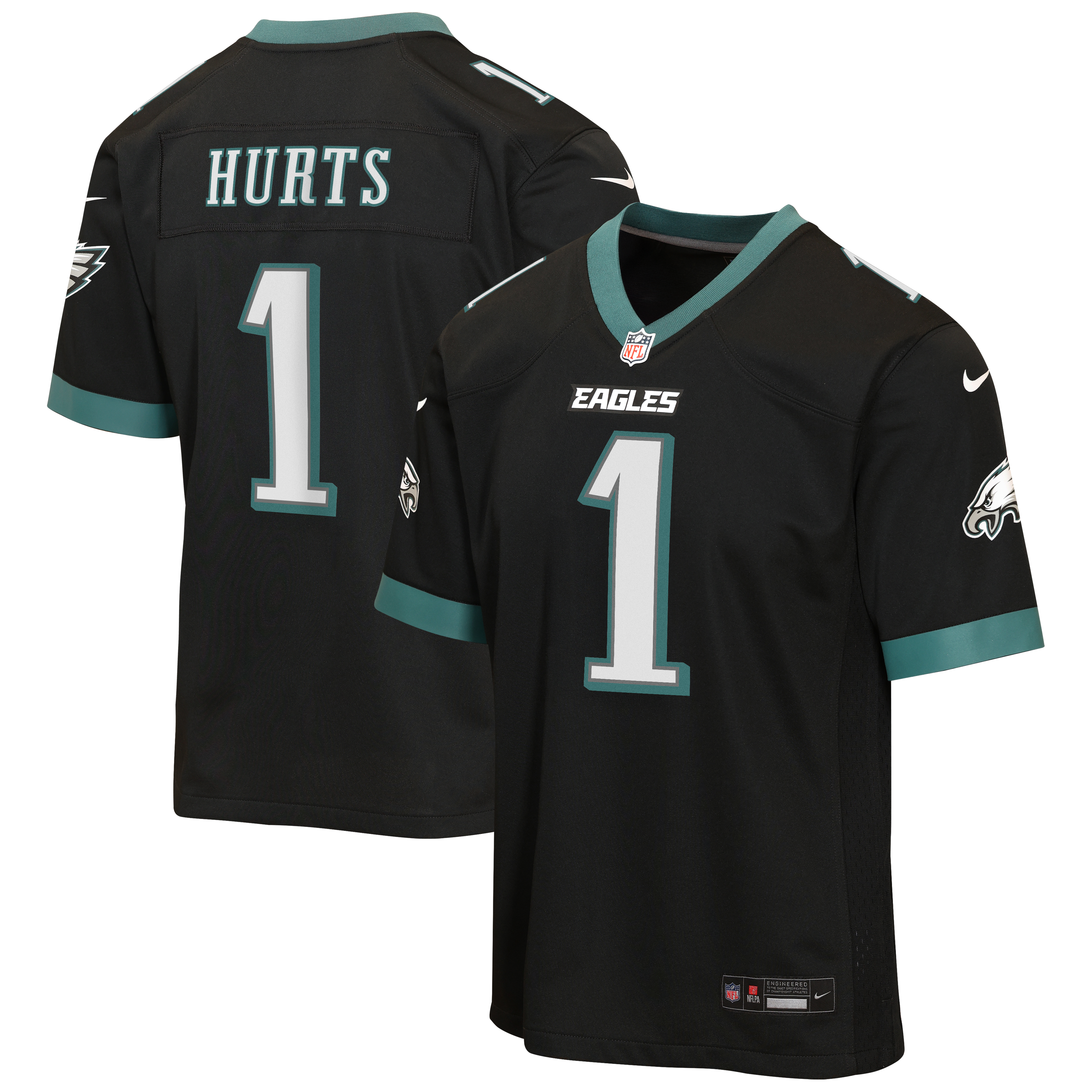 Youth Nike Jalen Hurts Black Philadelphia Eagles Alternate Game Jersey
