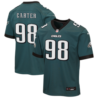 Youth Nike Jalen Carter Midnight Green Philadelphia Eagles Team Game Jersey