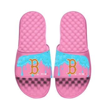 Unisex ISlide Pink Boston Red Sox Ice Cream Drip Slide Sandals
