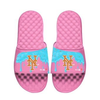 Unisex ISlide Pink New York Mets Ice Cream Drip Slide Sandals