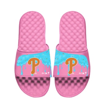 Unisex ISlide Pink Philadelphia Phillies Ice Cream Drip Slide Sandals