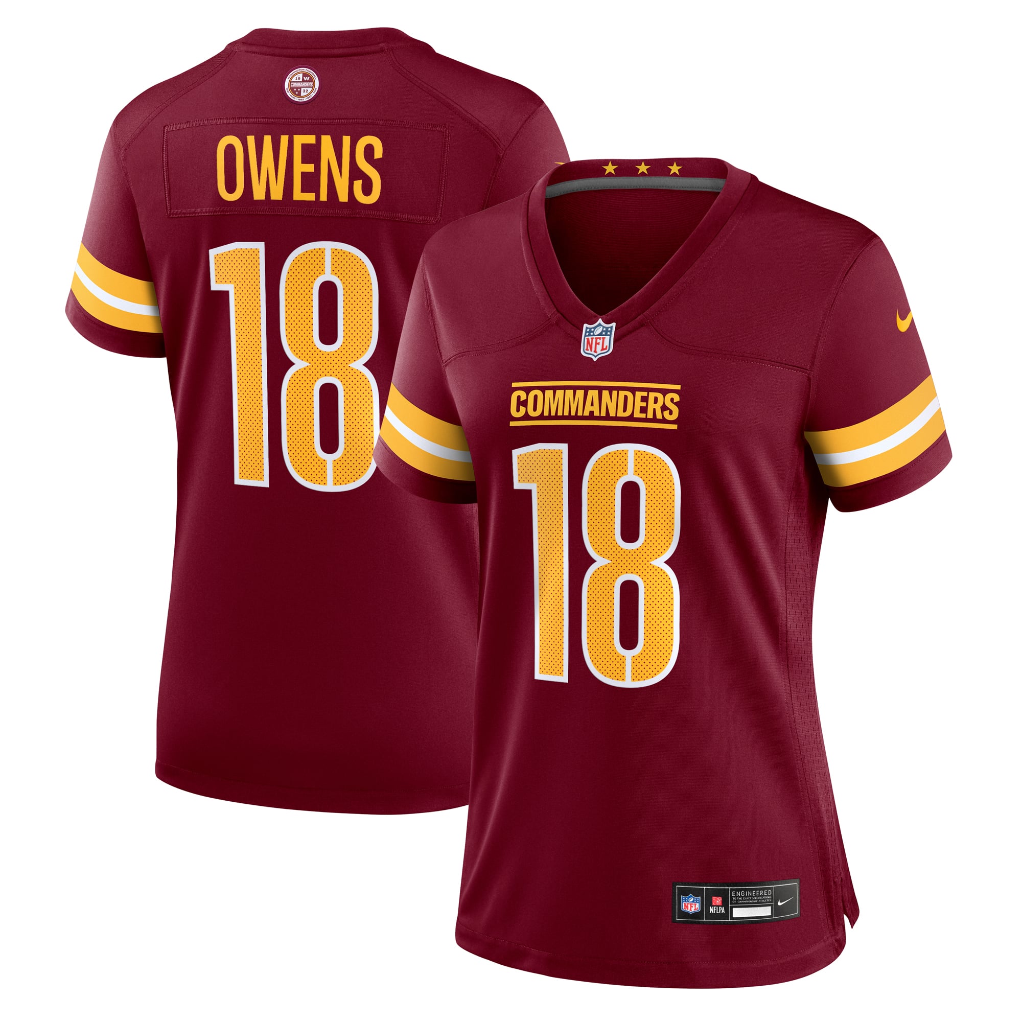 Women's Nike Tyler Owens  Burgundy Washington Commanders Team Game Jersey