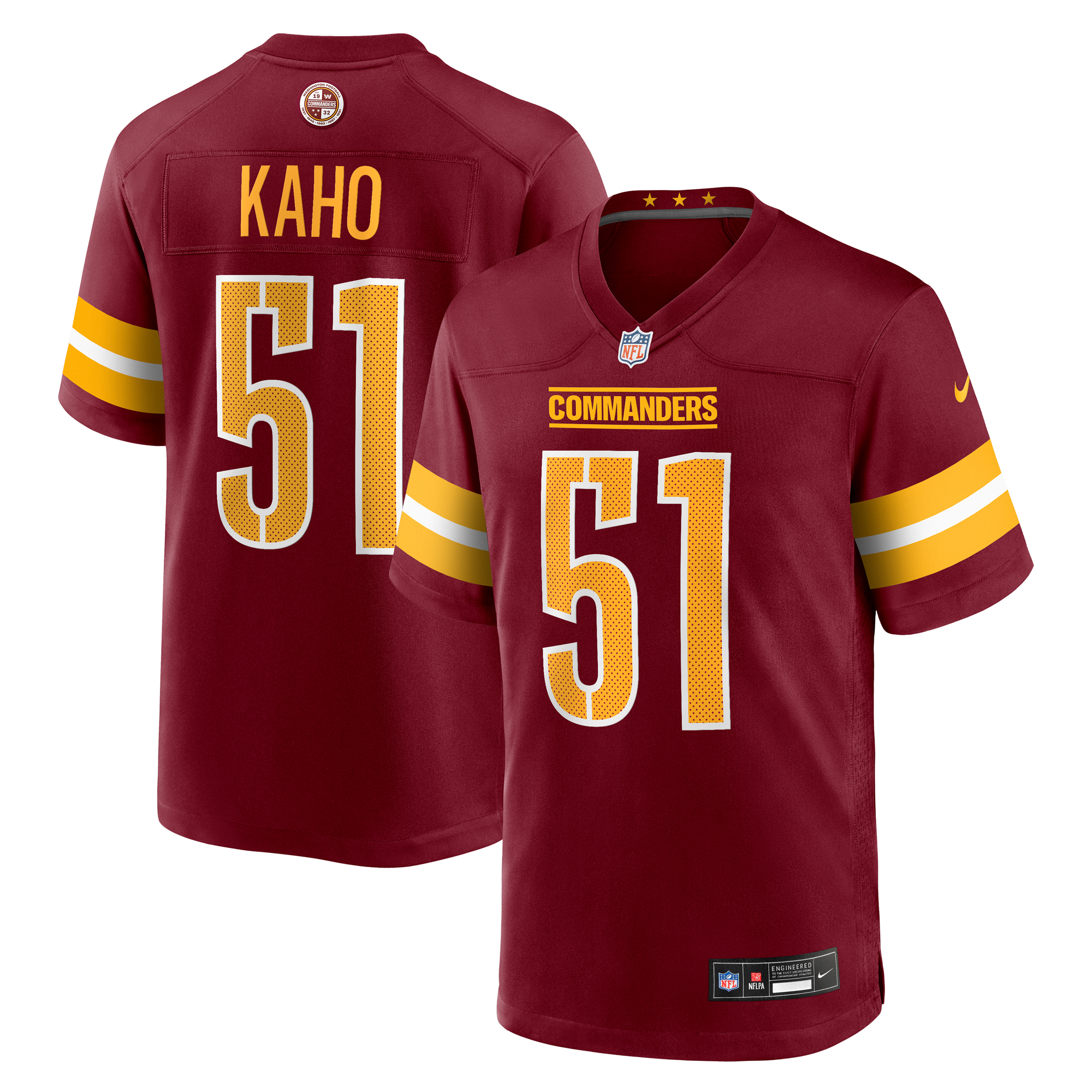 Men's Nike Ale Kaho  Burgundy Washington Commanders Team Game Jersey