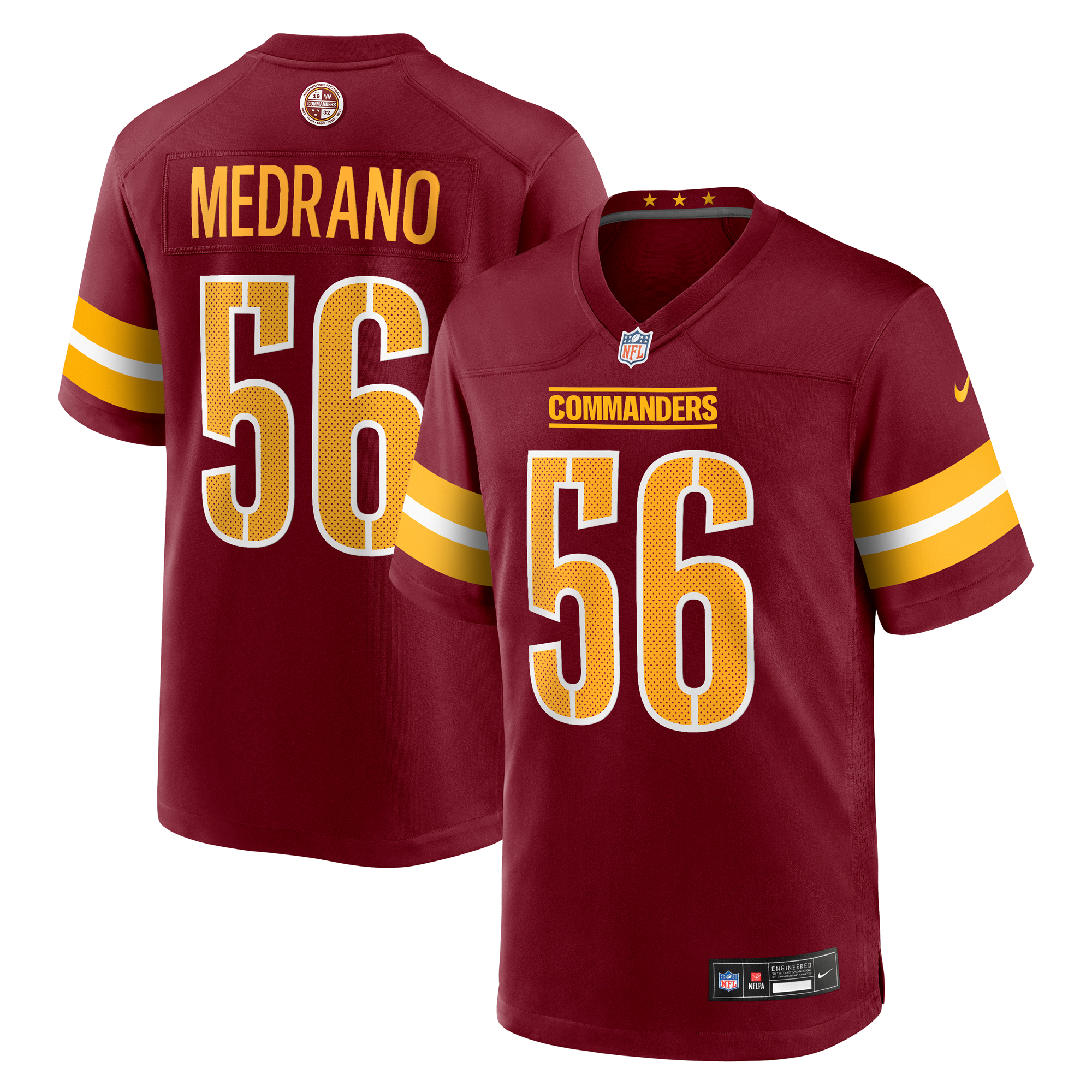 Men's Nike Kain Medrano  Burgundy Washington Commanders Team Game Jersey