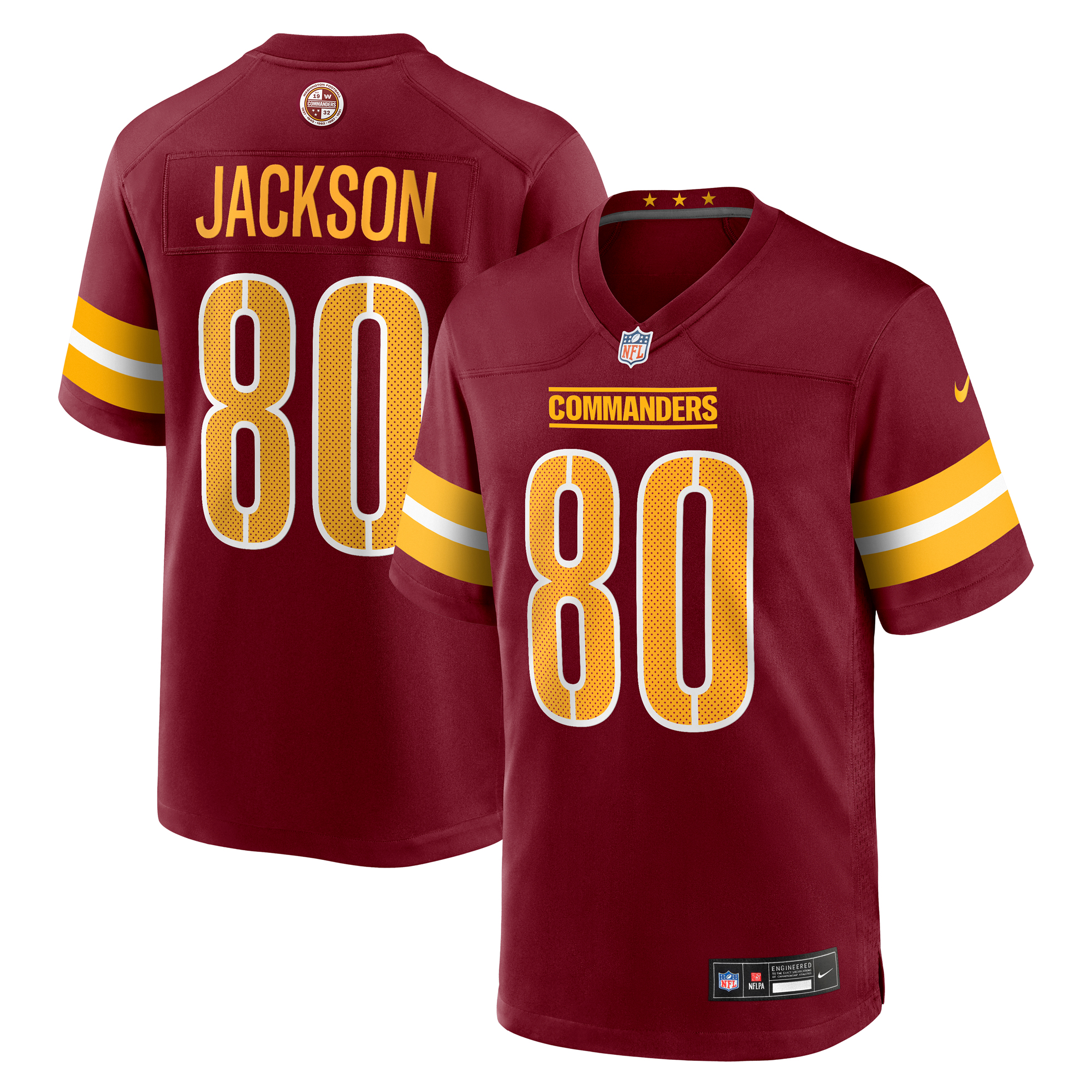 Men's Nike Tyree Jackson  Burgundy Washington Commanders Team Game Jersey