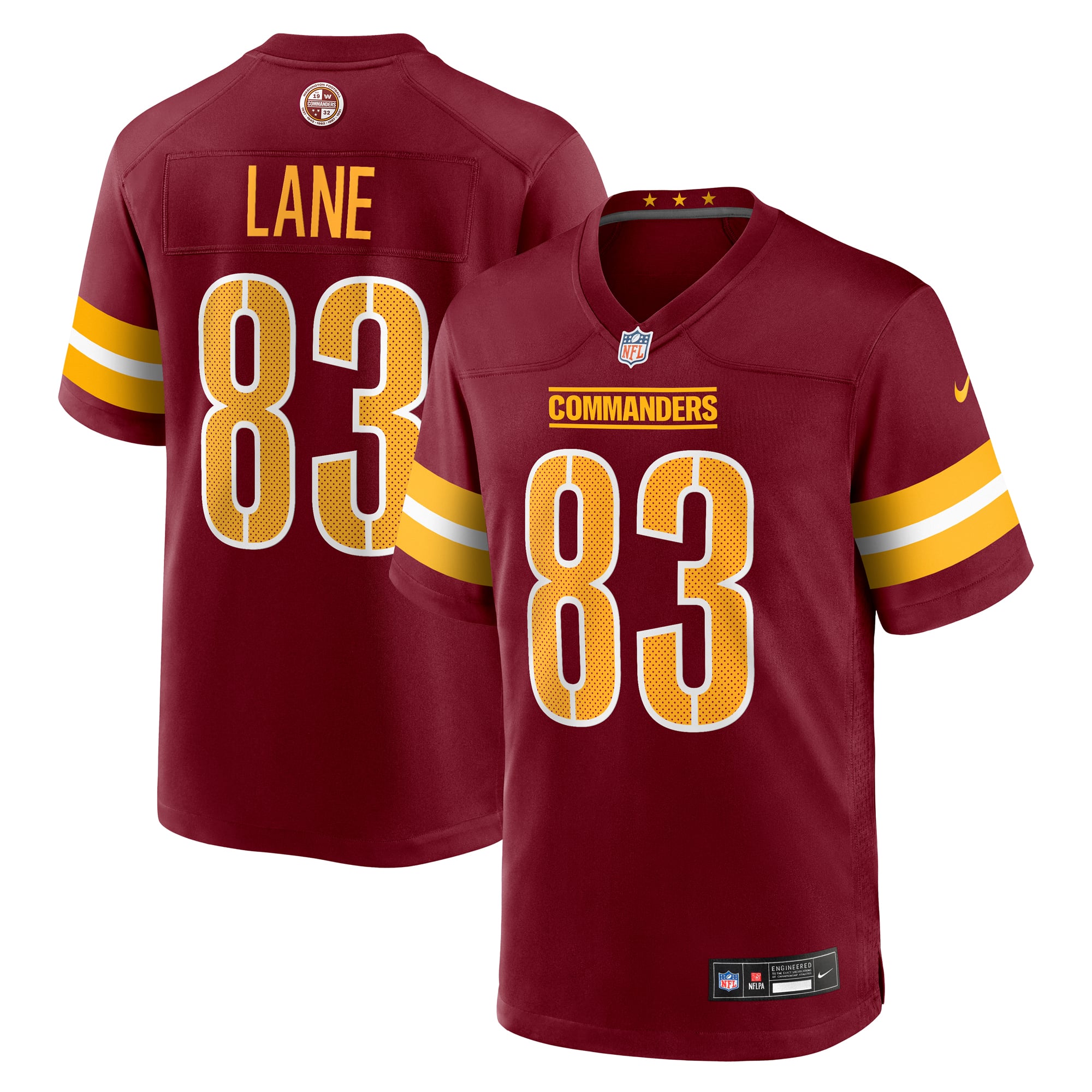 Men's Nike Jaylin Lane  Burgundy Washington Commanders Team Game Jersey