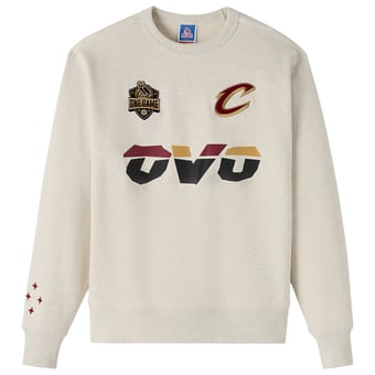 Men's OVO x NBA  Natural Cleveland Cavaliers Fleece Sweatshirt