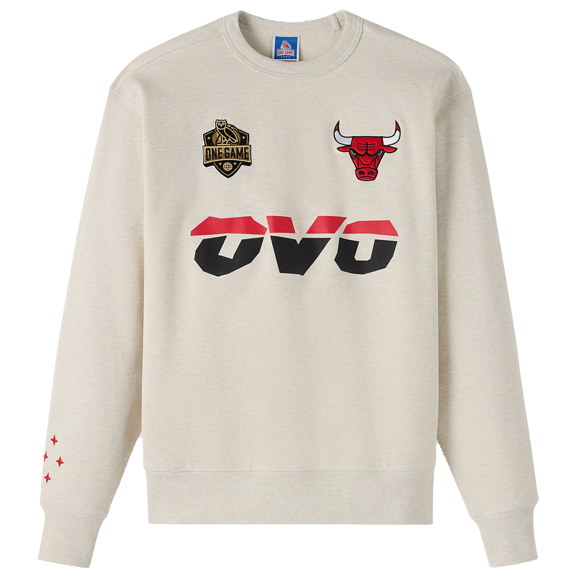 Men’s OVO x NBA Natural Chicago Bulls Fleece Sweatshirt Men’s OVO x NBA Natural Chicago Bulls Fleece Sweatshirt