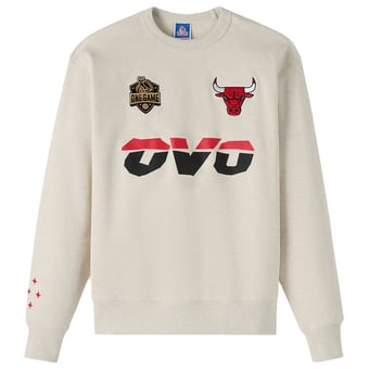 Men's OVO x NBA  Natural Chicago Bulls Fleece Sweatshirt