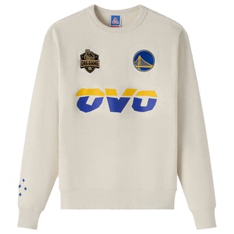 Men's OVO x NBA  Natural Golden State Warriors Fleece Sweatshirt
