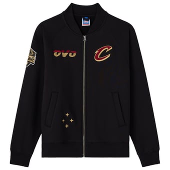 Men's OVO x NBA  Black Cleveland Cavaliers Heavyweight Full-Zip Fleece Jacket