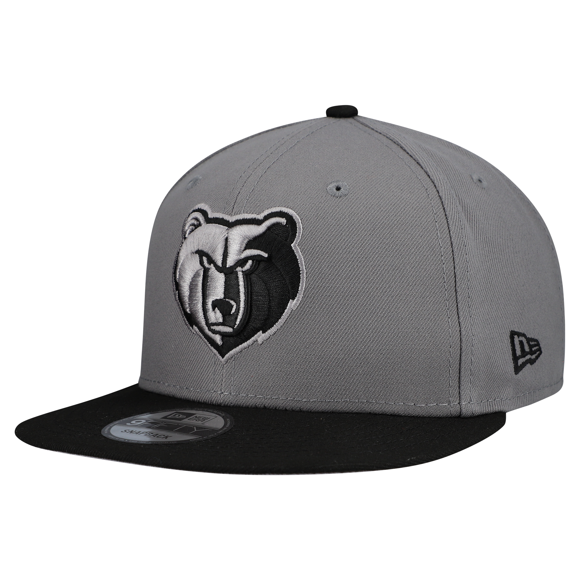 Men's New Era  Gray Memphis Grizzlies Core Logo Storm Gray Two-Tone 9FIFTY Snapback Hat