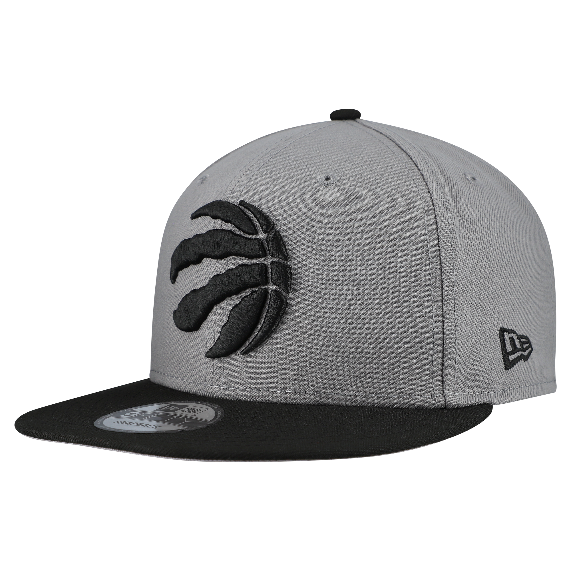 Men's New Era  Gray Toronto Raptors Core Logo Storm Gray Two-Tone 9FIFTY Snapback Hat