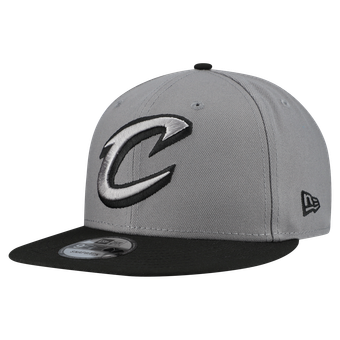Men's New Era  Gray Cleveland Cavaliers Core Logo Storm Gray Two-Tone 9FIFTY Snapback Hat