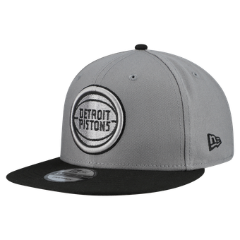 Men's New Era  Gray Detroit Pistons Core Logo Storm Gray Two-Tone 9FIFTY Snapback Hat