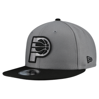 Men's New Era  Gray Indiana Pacers Core Logo Storm Gray Two-Tone 9FIFTY Snapback Hat