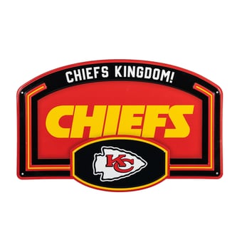 Kansas City Chiefs 11" x 17" Embossed USA Steel Buckle Wall Sign