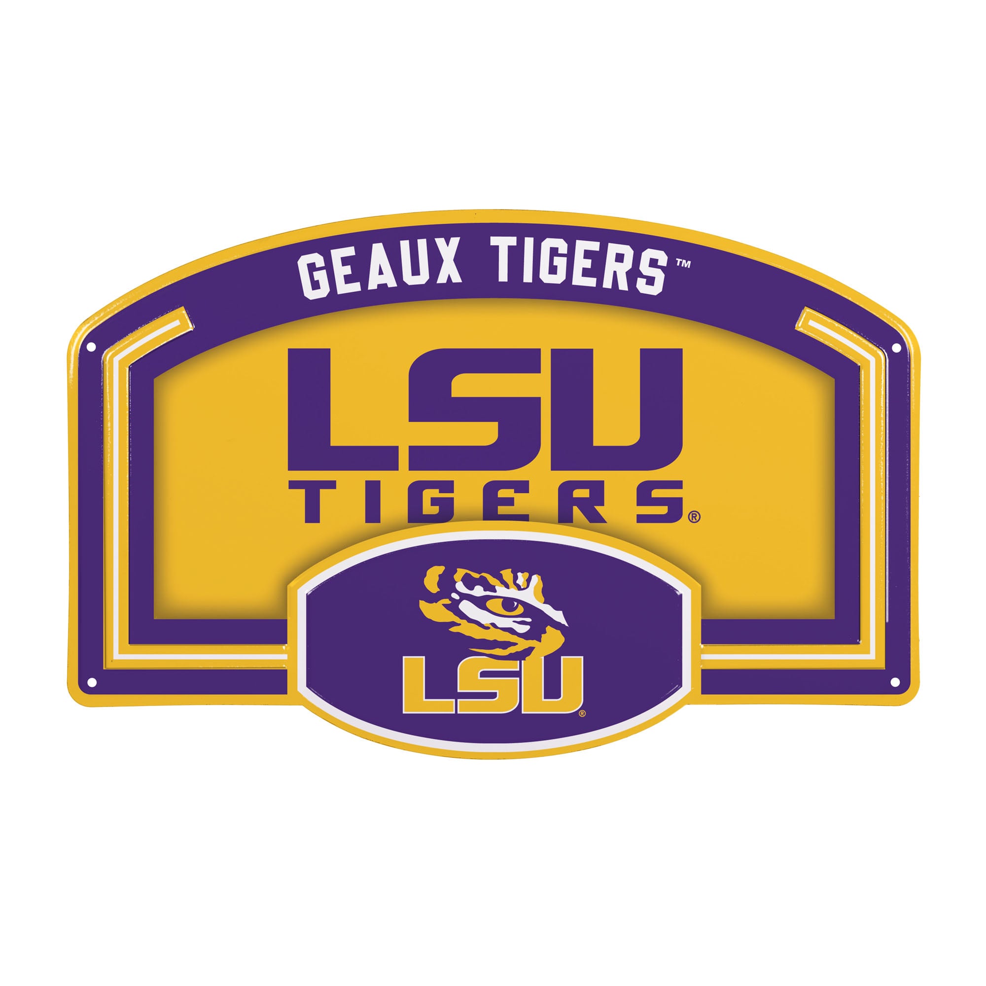 LSU Tigers 11" x 17" Embossed USA Steel Buckle Wall Sign