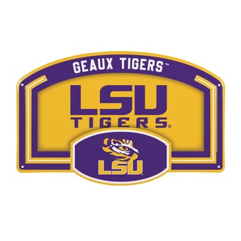 LSU Tigers 11" x 17" Embossed USA Steel Buckle Wall Sign