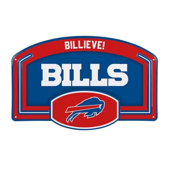 Buffalo Bills 11" x 17" Embossed USA Steel Buckle Wall Sign