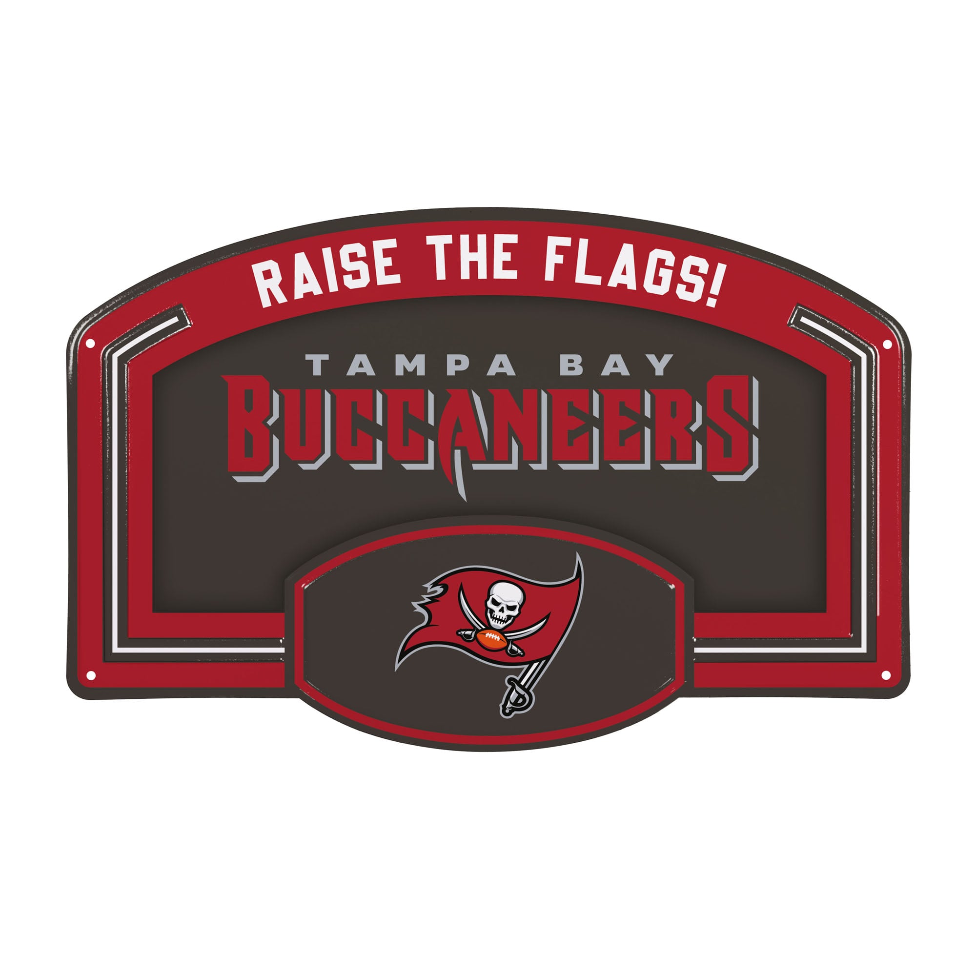 Tampa Bay Buccaneers 11" x 17" Embossed USA Steel Buckle Wall Sign