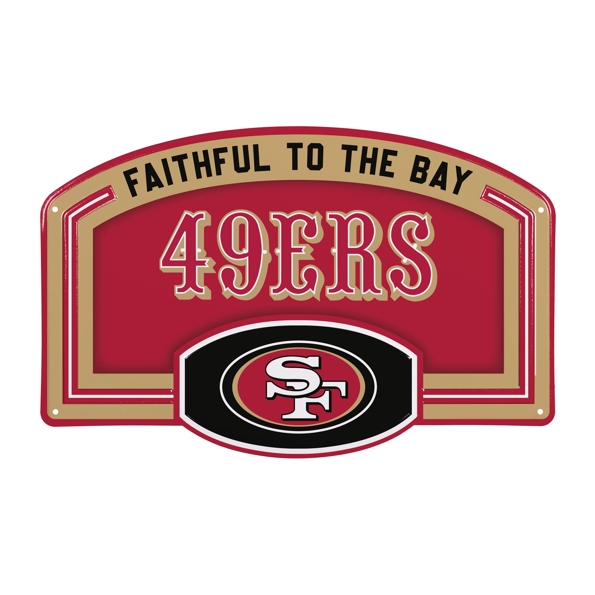 San Francisco 49ers 11" x 17" Embossed USA Steel Buckle Wall Sign
