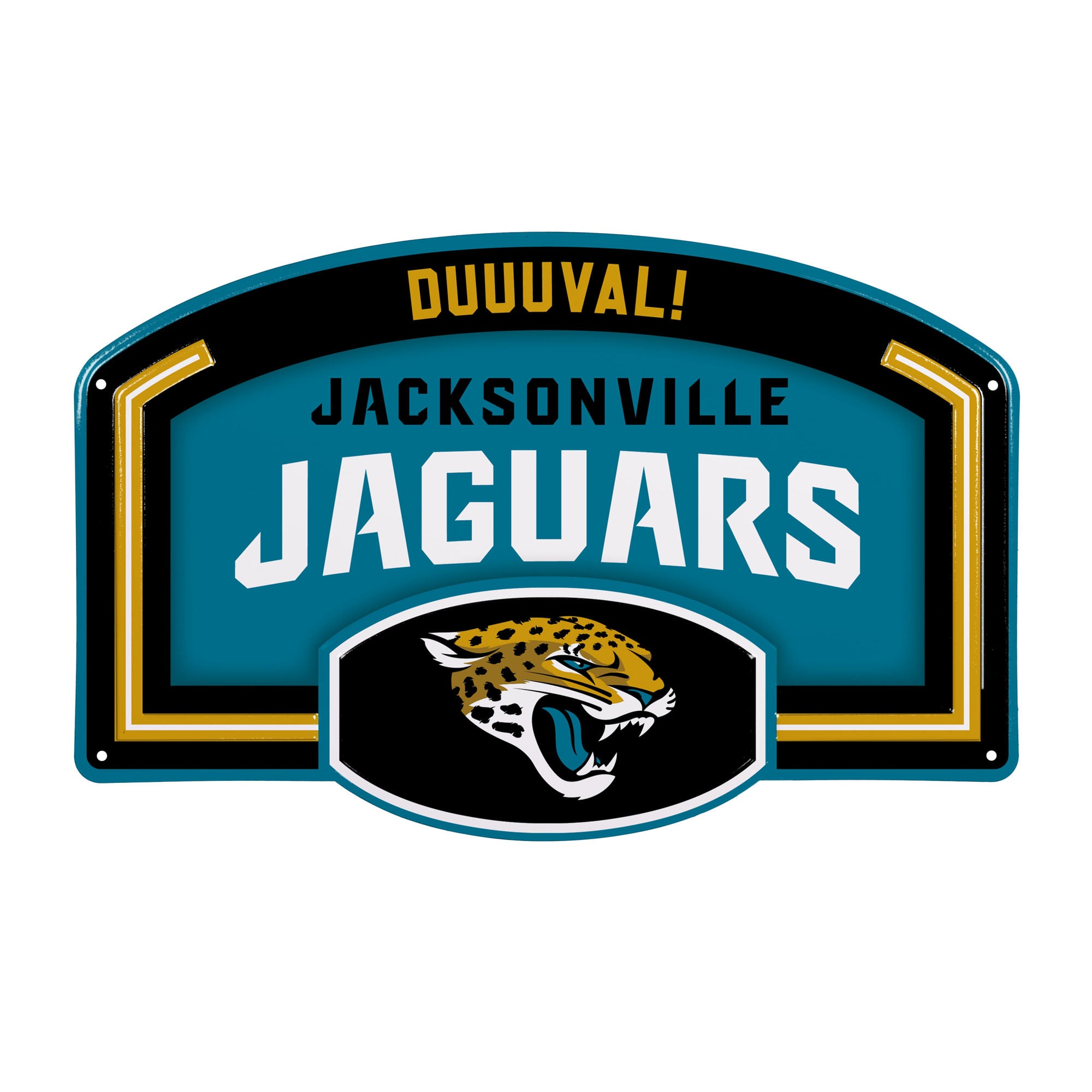 Jacksonville Jaguars 11" x 17" Embossed USA Steel Buckle Wall Sign