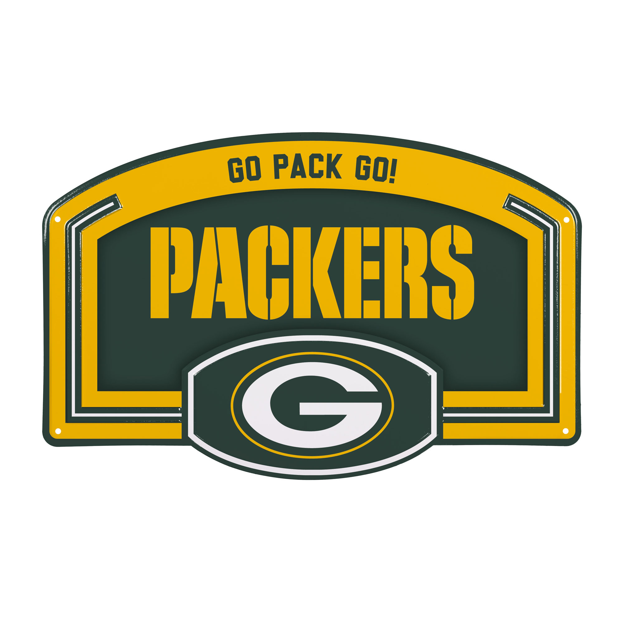 Green Bay Packers 11" x 17" Embossed USA Steel Buckle Wall Sign