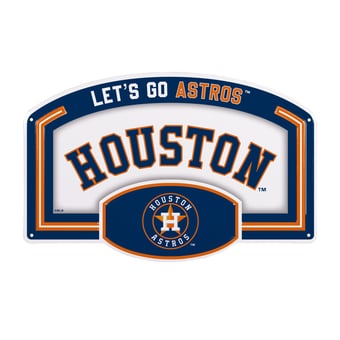 Houston Astros 11" x 17" Embossed USA Steel Buckle Wall Sign