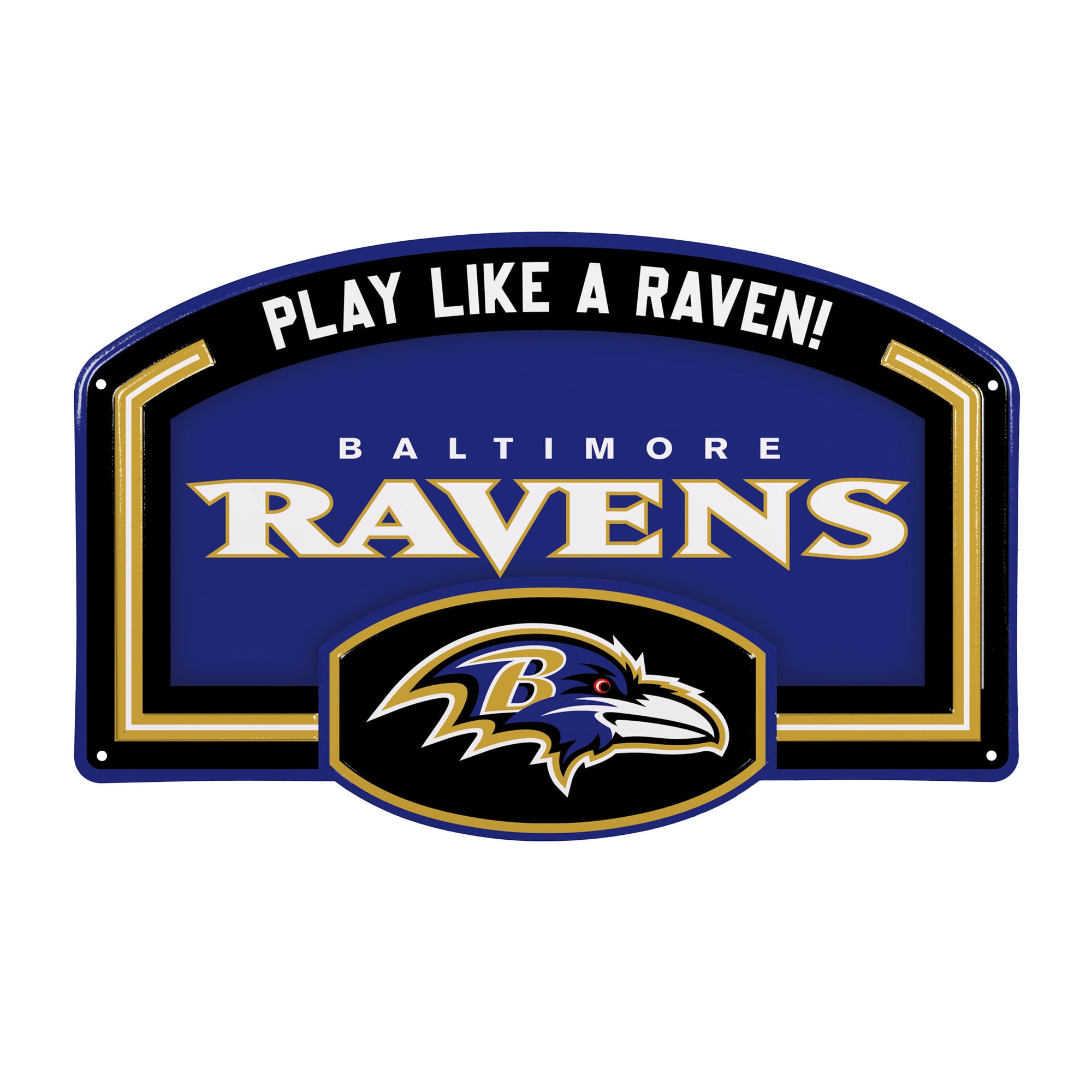 Baltimore Ravens 11" x 17" Embossed USA Steel Buckle Wall Sign