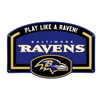 Baltimore Ravens 11" x 17" Embossed USA Steel Buckle Wall Sign