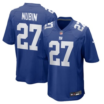 Men's Nike Tyler Nubin  Royal New York Giants Team Game Jersey