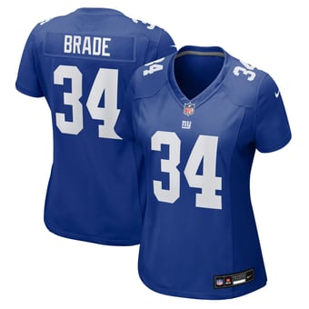 Women's Nike Beau Brade  Royal New York Giants Team Game Jersey