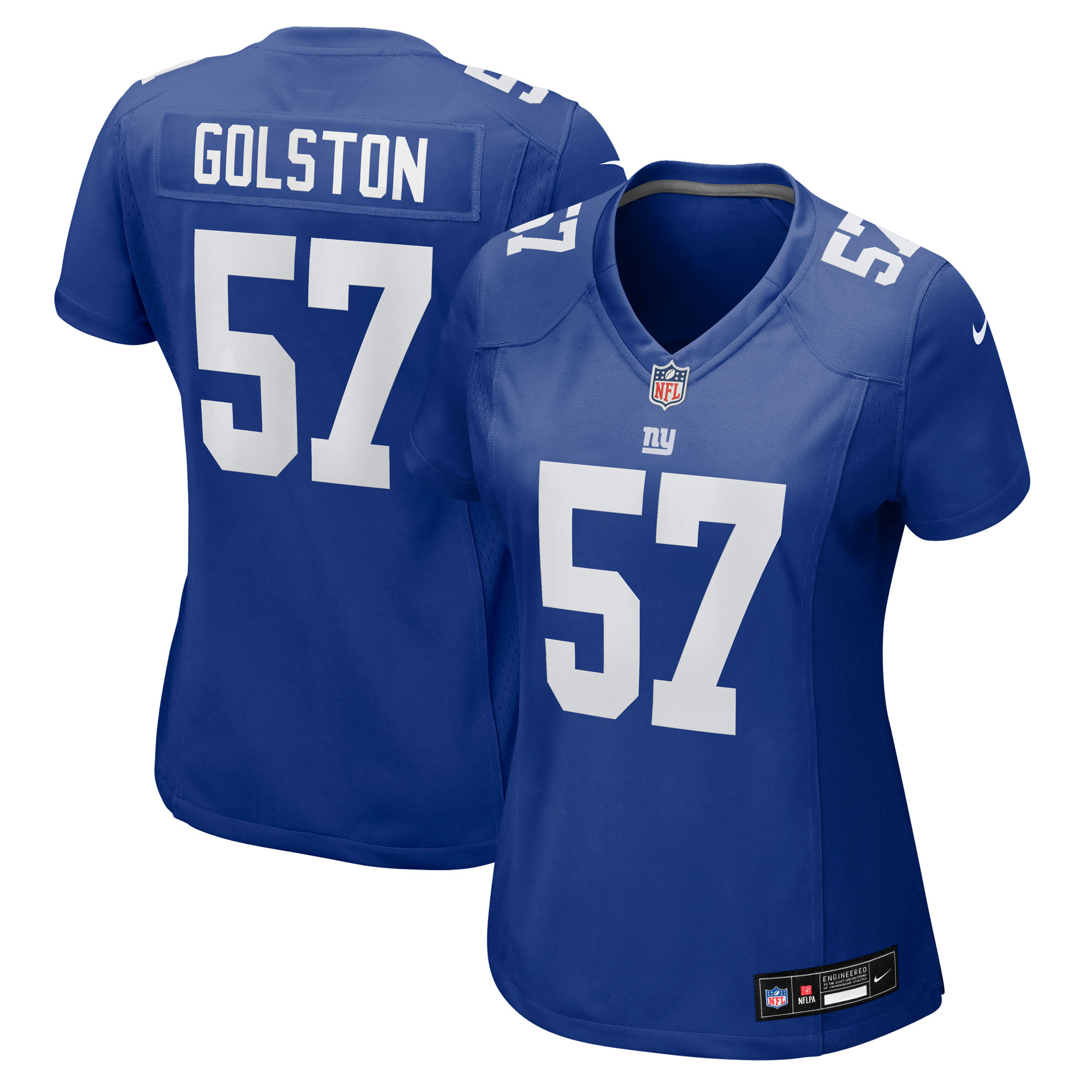 Women's Nike Chauncey Golston Royal New York Giants Team Game Jersey