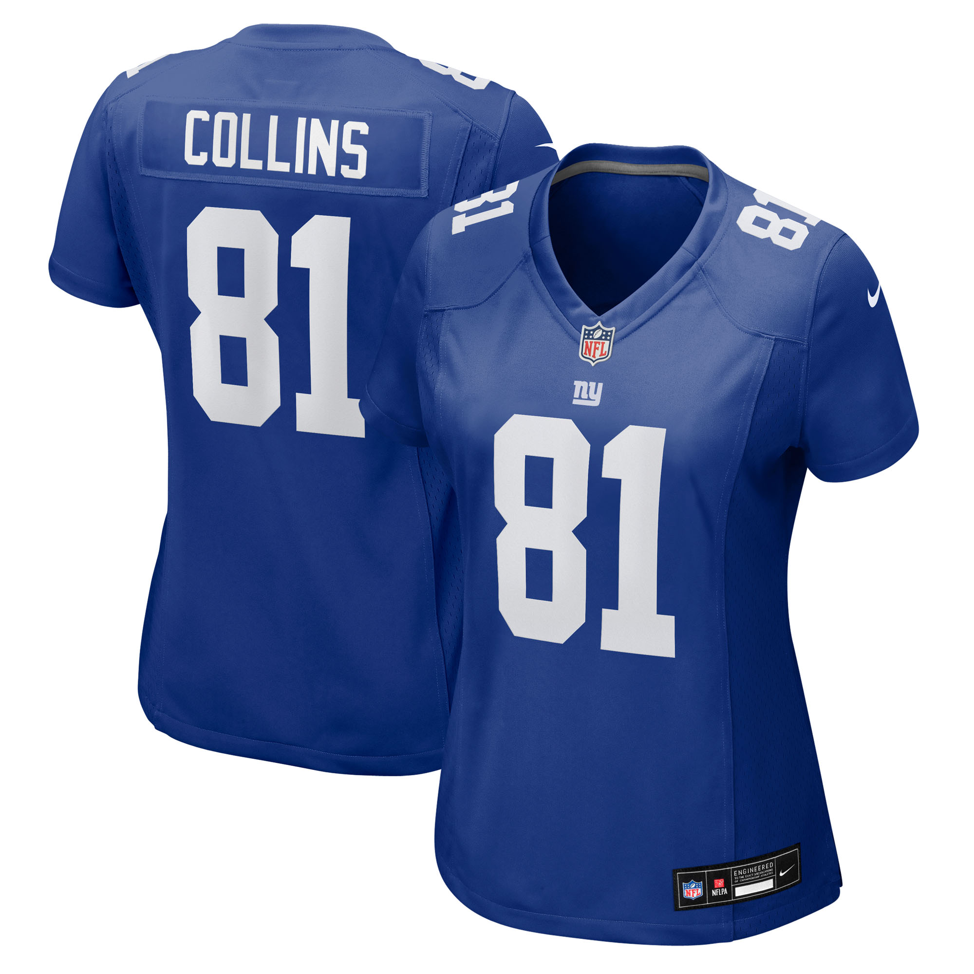 Women's Nike Beaux Collins Royal New York Giants Team Game Jersey