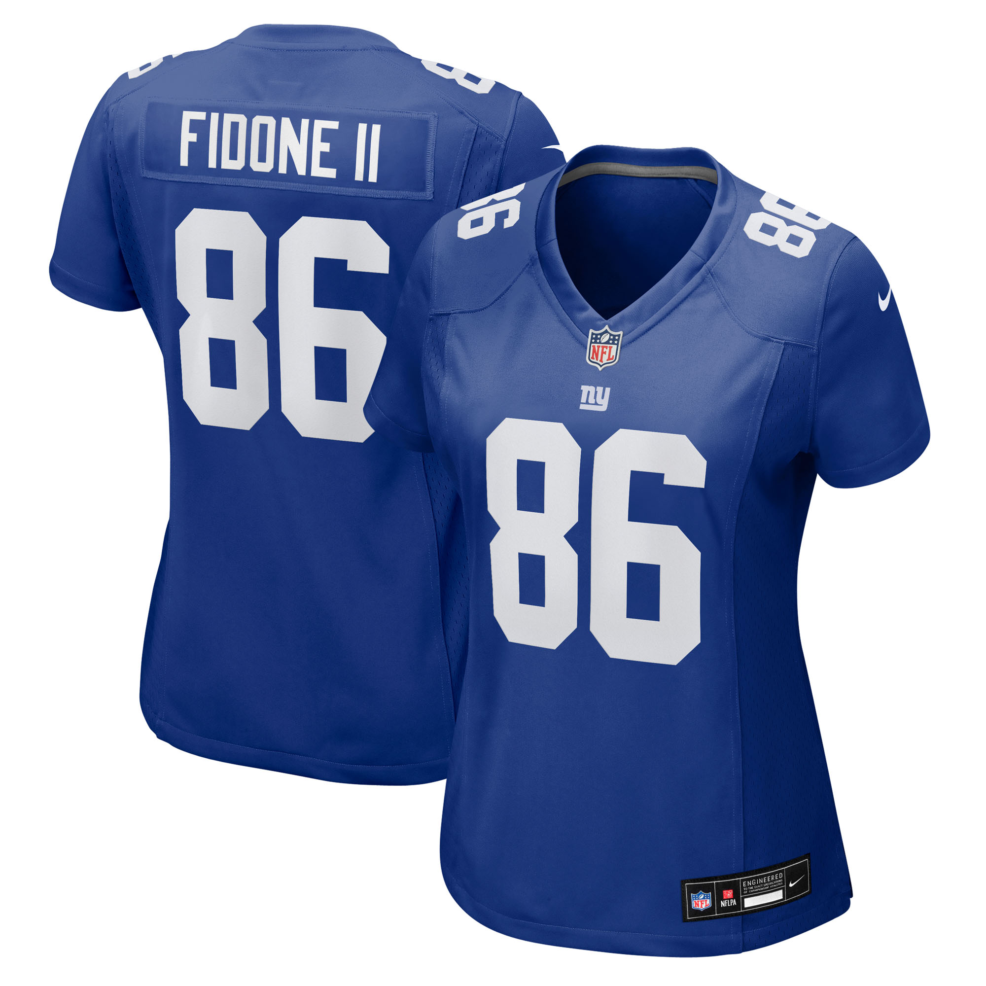 Women's Nike Thomas Fidone II Royal New York Giants Team Game Jersey