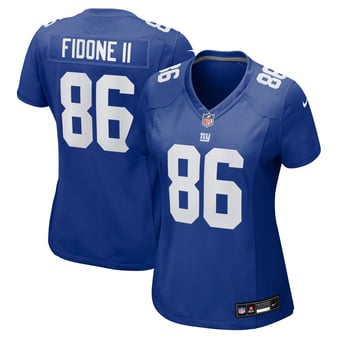 Women's Nike Thomas Fidone II  Royal New York Giants Team Game Jersey