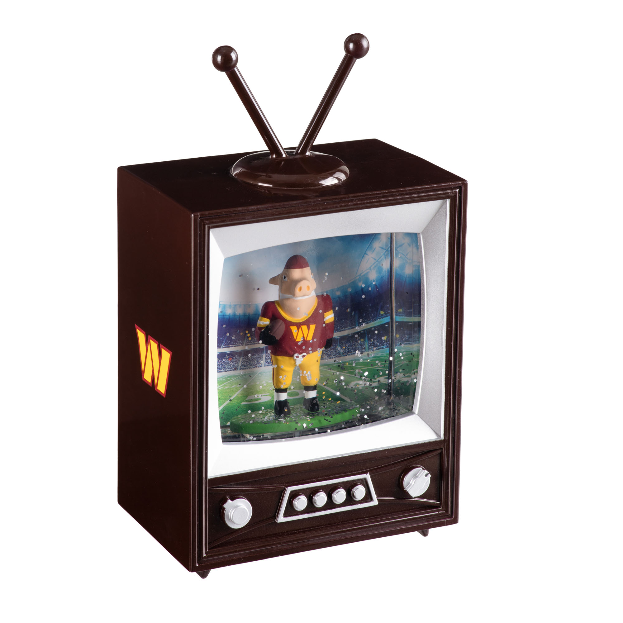 Washington Commanders 8" Vintage TV Water Globe Lantern with Mascot